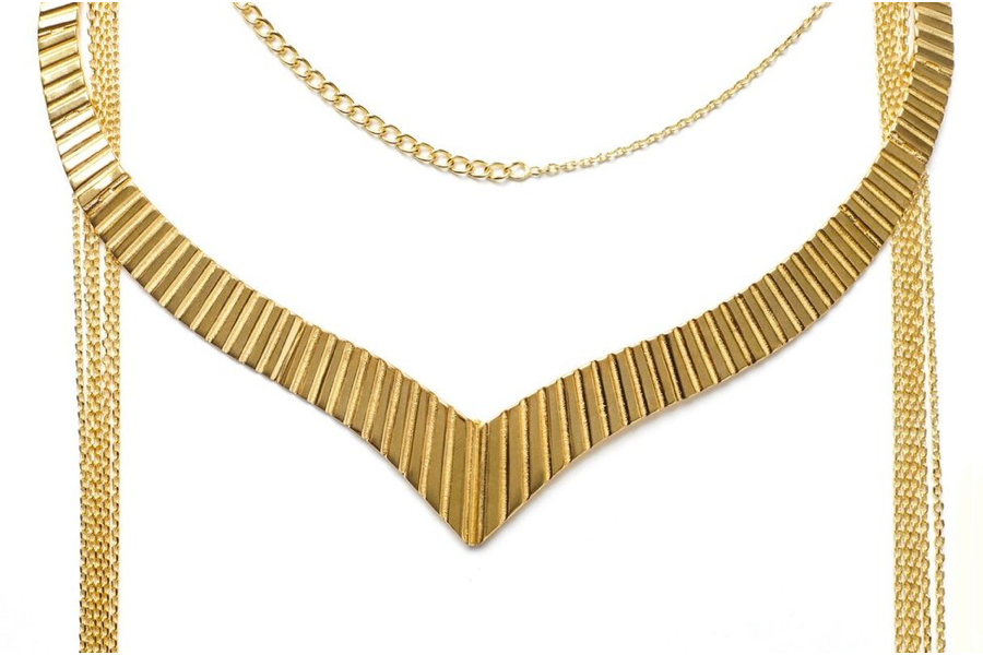 Cleo Golden Whip Necklace
